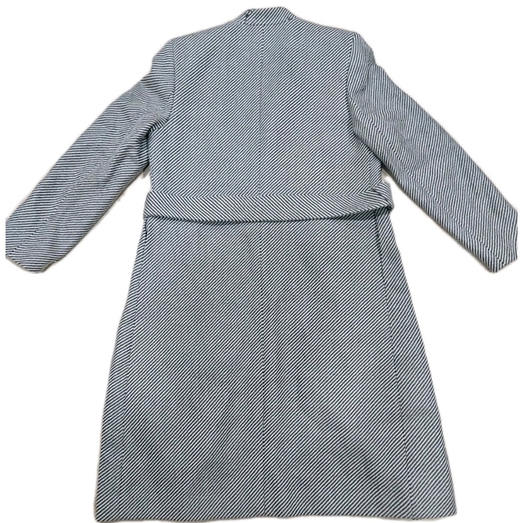 Valerie Stevens Vintage Women's Winter Coat Stripped Brown/ Ivory Elegant Sz 6P - Picture 3 of 6